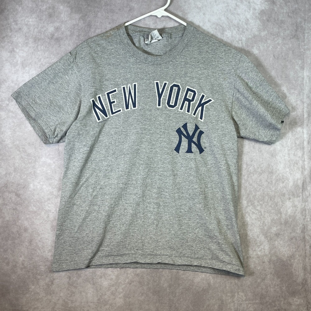 VINTAGE Hideki Irabu New York Yankees Shirt Mens Medium Gray MLB Baseball 90s